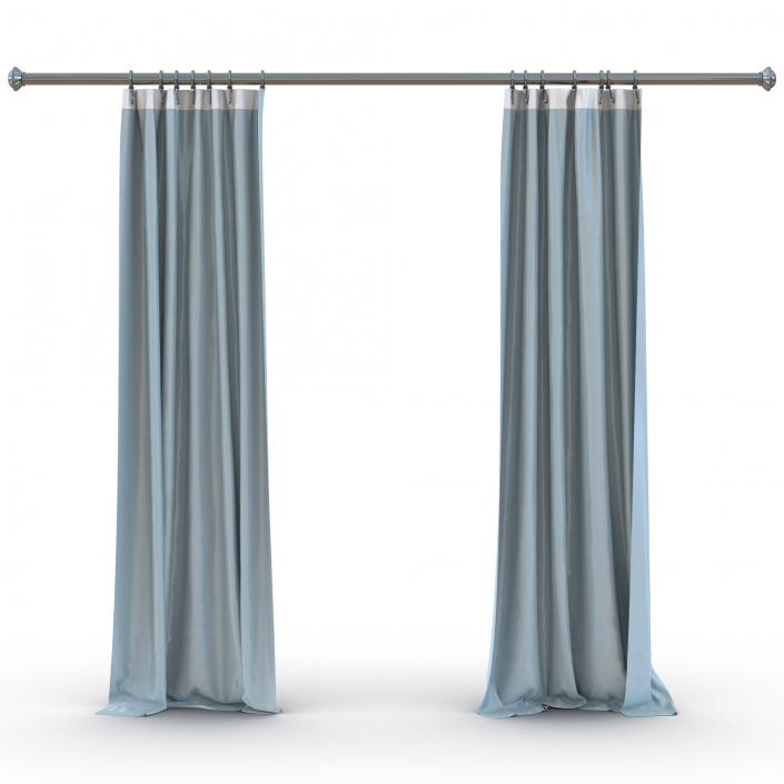 Curtain 5 Blue 3D model