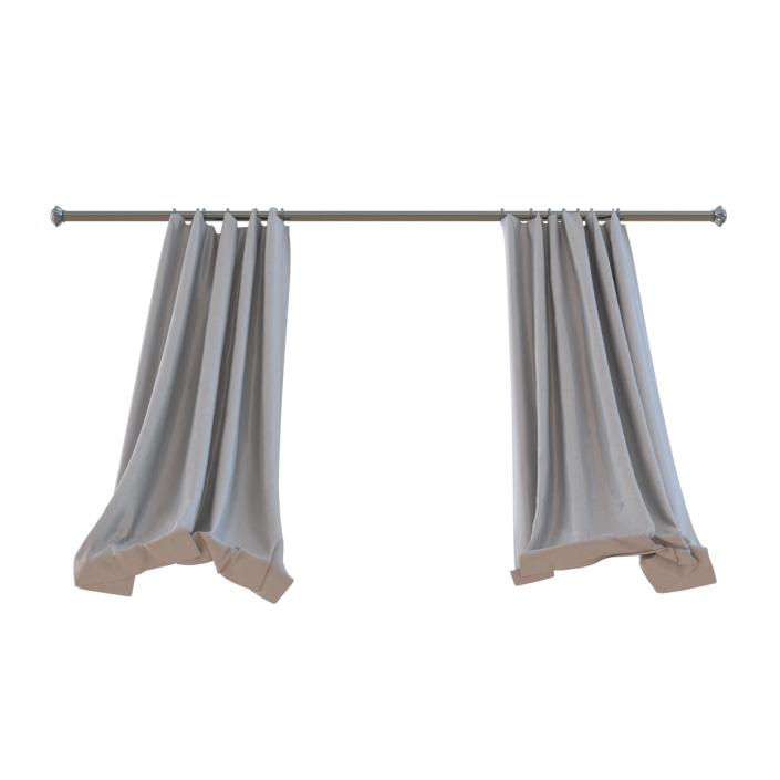 Curtain 5 Gray 3D model