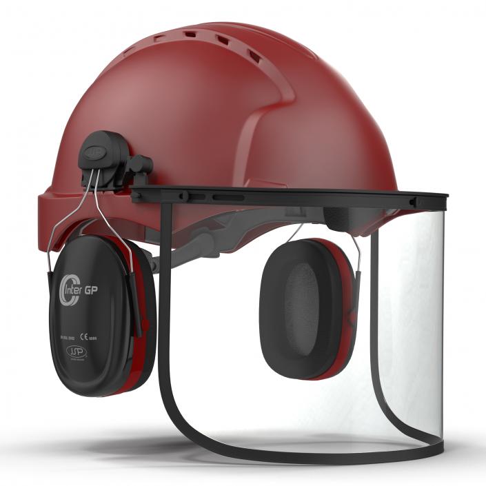 Safety Helmet 2 Red 3D model
