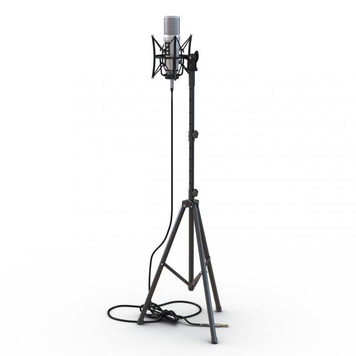 Studio Microphone Rode and Stand 2 3D model
