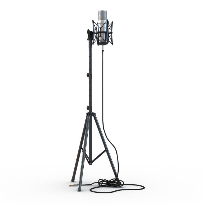 Studio Microphone Rode and Stand 2 3D model