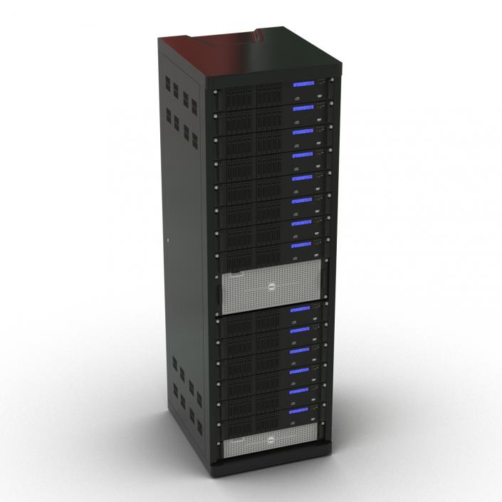 3D model Servers in Rack
