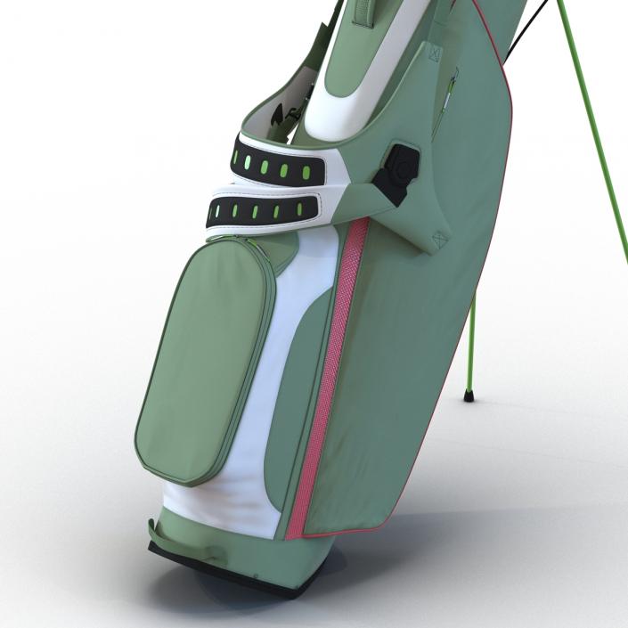Golf Bag 4 Generic with Clubs 3D model