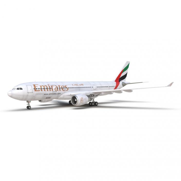 Jet Airliner Airbus A330-200 Emirates 3D