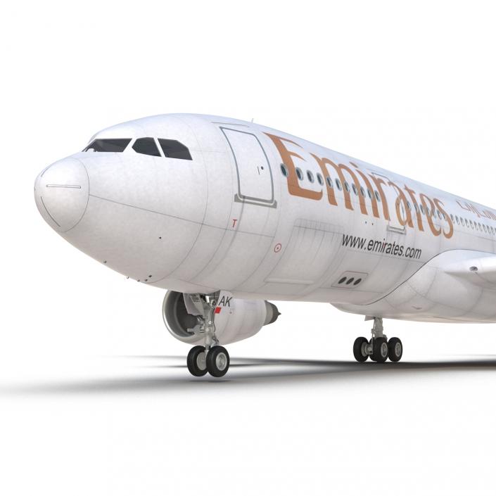 Jet Airliner Airbus A330-200 Emirates 3D