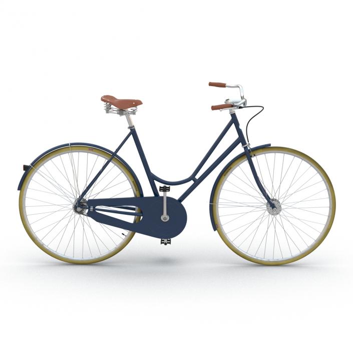 3D City Bike Blue Rigged