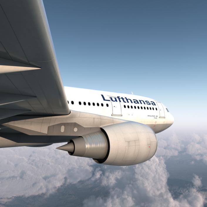 3D Jet Airliner Airbus A330-200 Lufthansa model