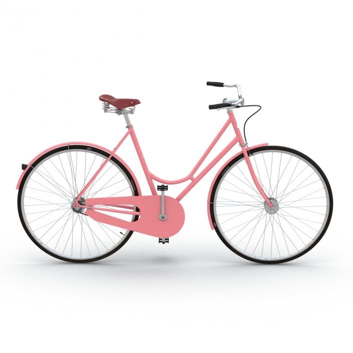 3D City Bike Pink Rigged