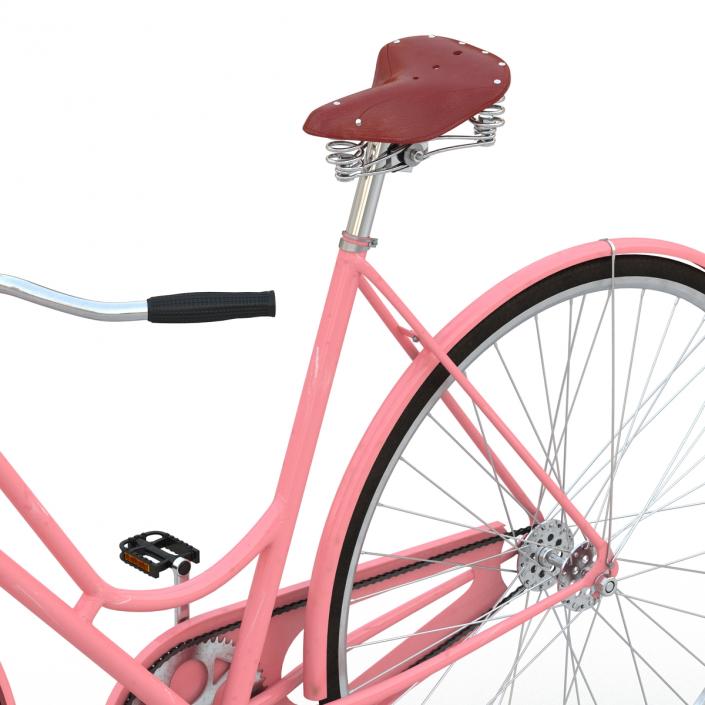 City Bike Pink 3D model