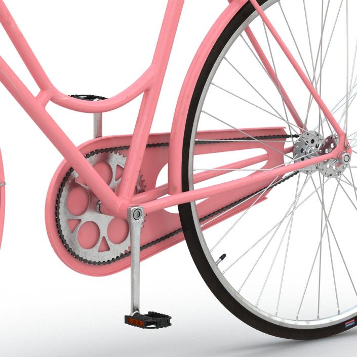City Bike Pink 3D model
