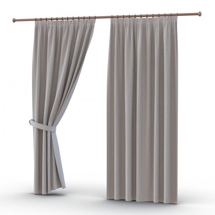 Curtain 2 Gray 3D model