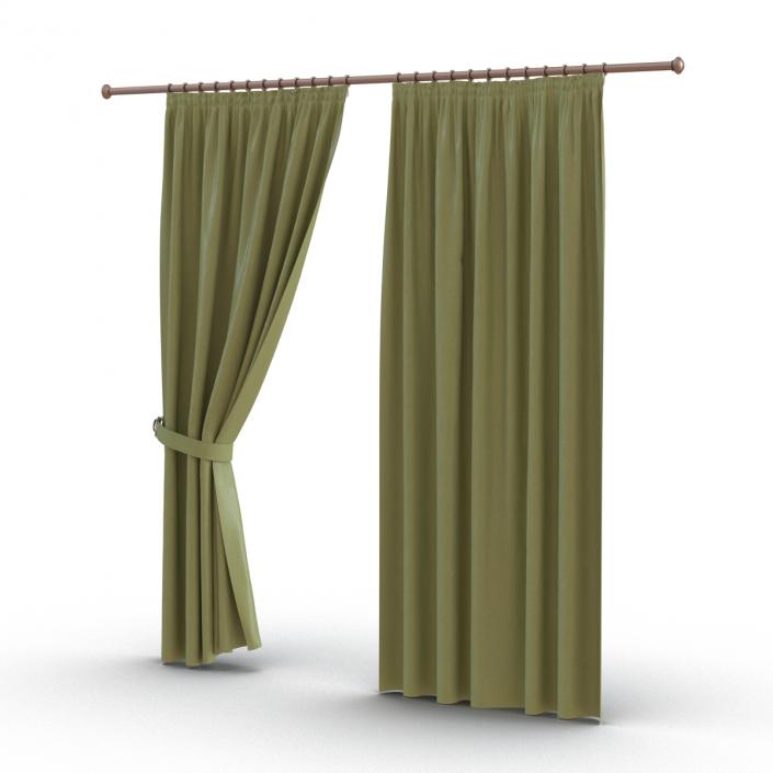 3D model Curtain 2 Green