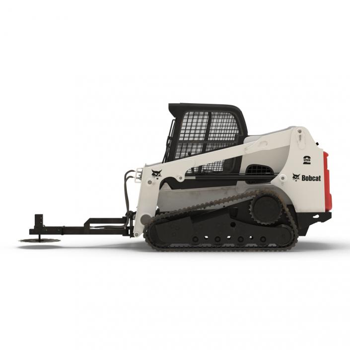 Compact Tracked Loader Bobcat With Brush Saw 3D model