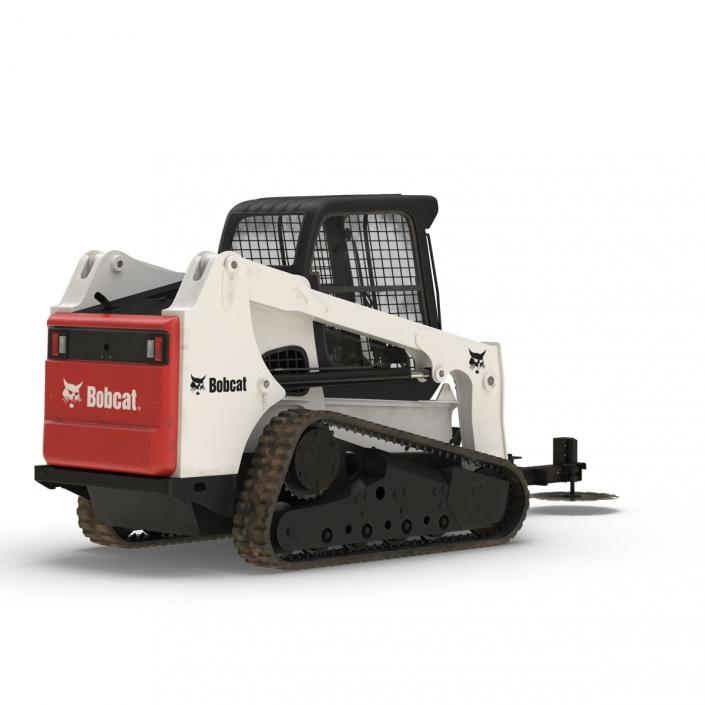 3D Compact Tracked Loader Bobcat With Brush Saw Rigged
