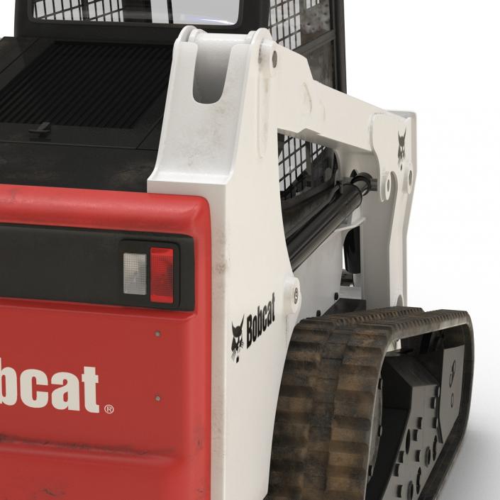 3D Compact Tracked Loader Bobcat With Brush Saw Rigged