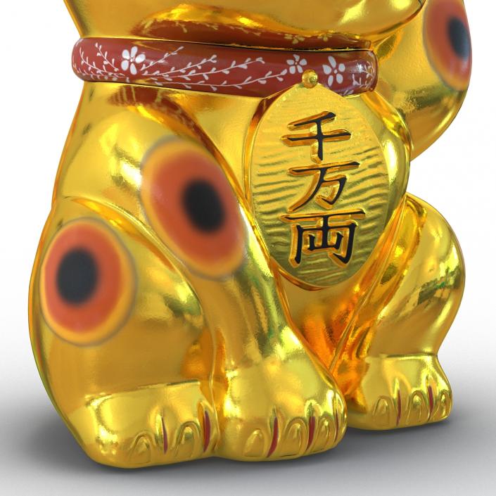 3D model Maneki Neko 2 Golden