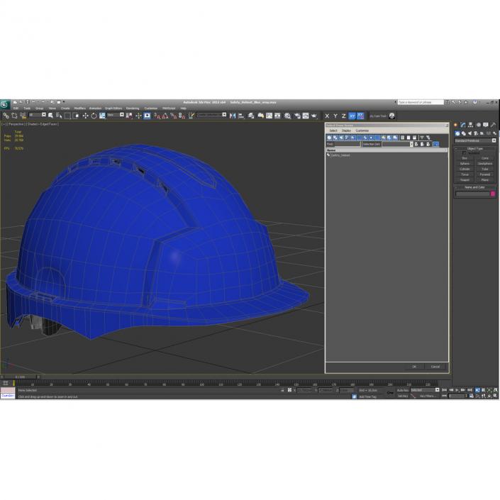 3D Safety Helmet Blue model