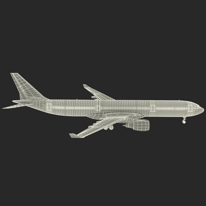 3D model Jet Airliner Airbus A330-300 Cathay Pacific Rigged