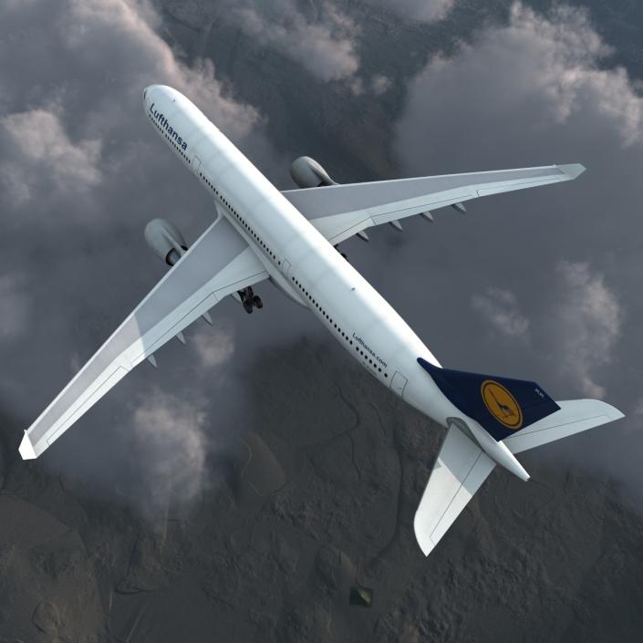 3D Jet Airliner Airbus A330-300 Lufthansa model