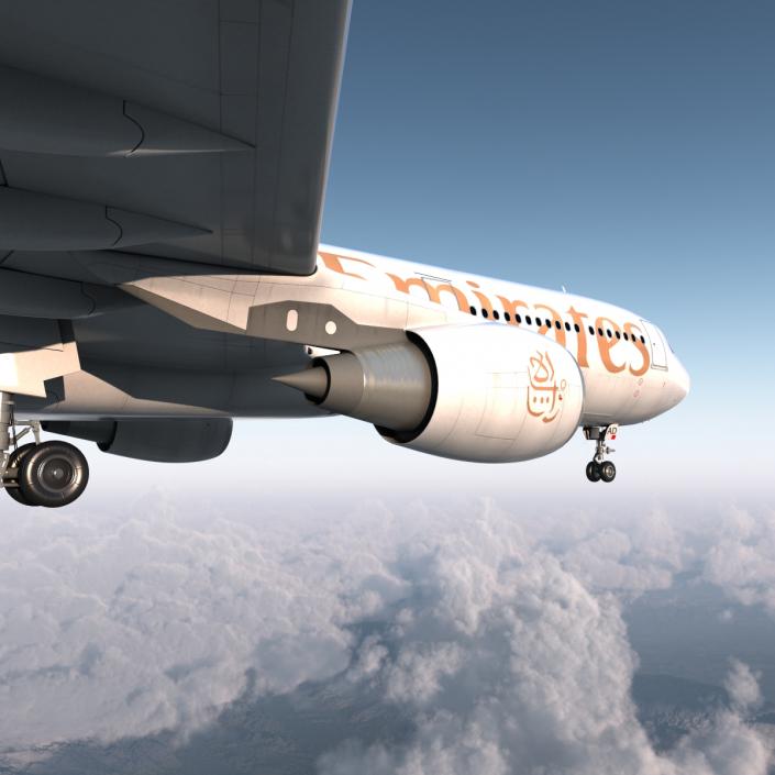 Jet Airliner Airbus A330-300 Emirates 3D