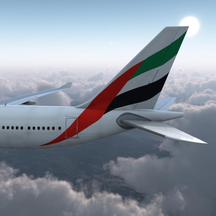 Jet Airliner Airbus A330-300 Emirates 3D