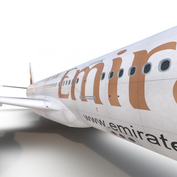 Jet Airliner Airbus A330-300 Emirates Rigged 3D model