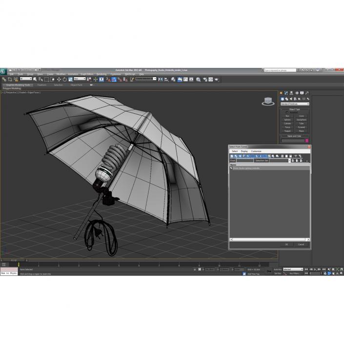 Photography Studio Umbrella 3D