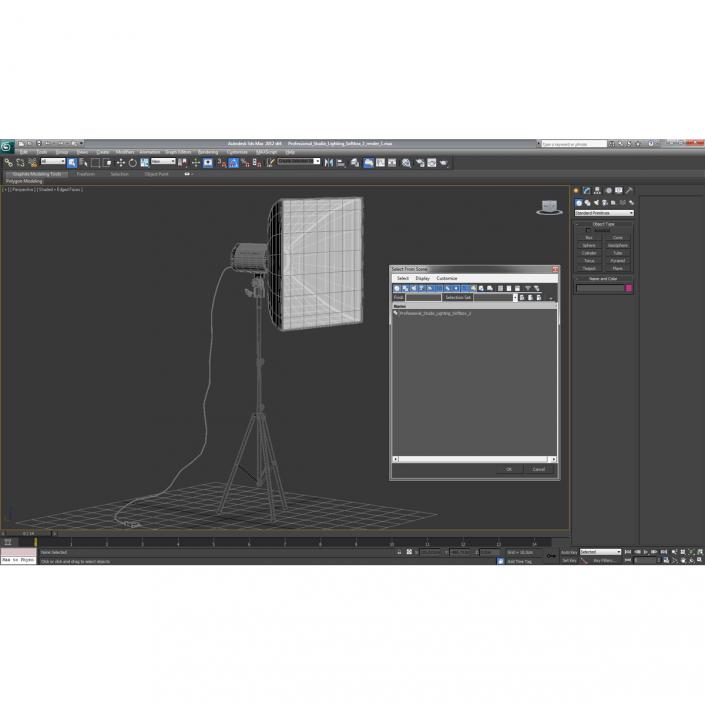 3D Professional Studio Lighting Softbox 2 model