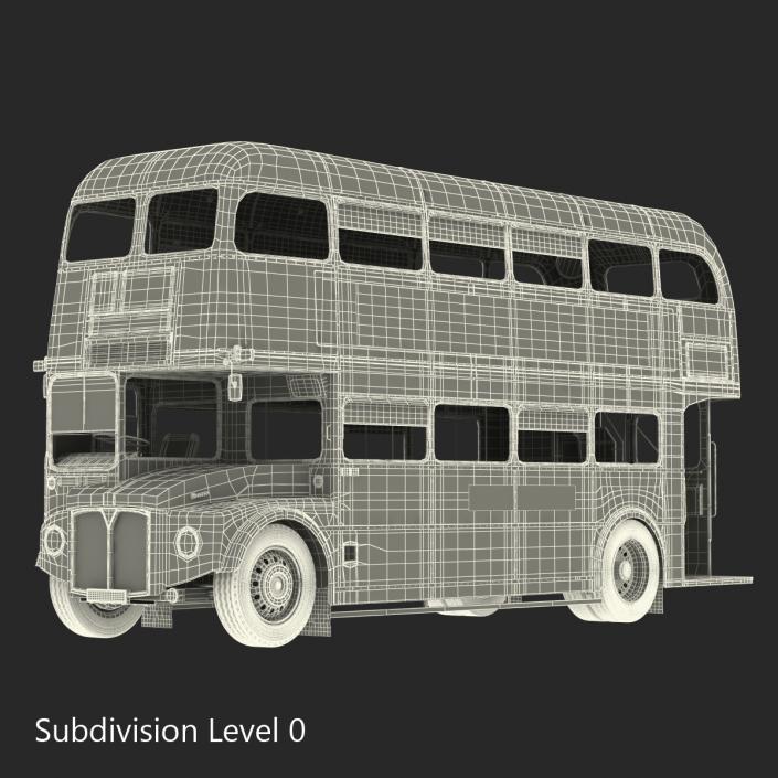 London Bus Routemaster Rigged 3D model