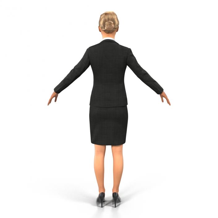 Business Woman Caucasian 3D model