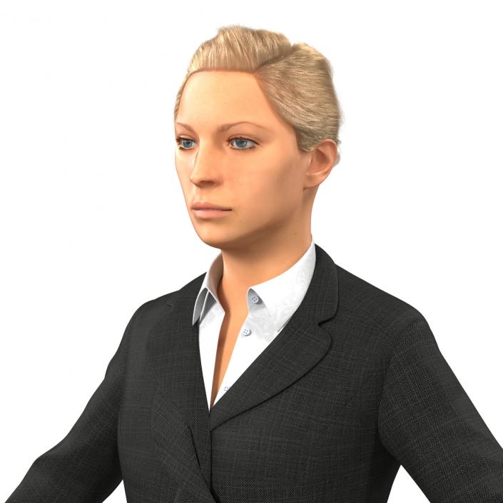 Business Woman Caucasian 3D model