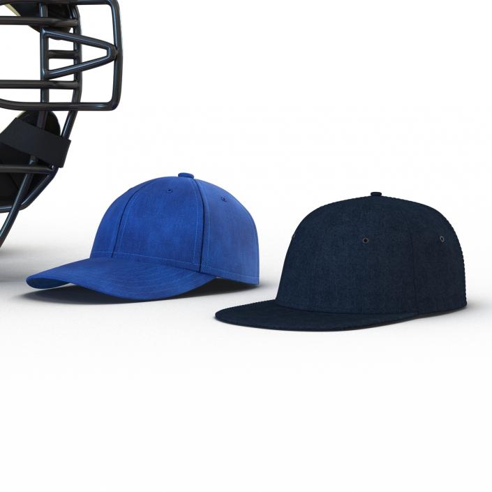 3D Baseball Hats Collection 3