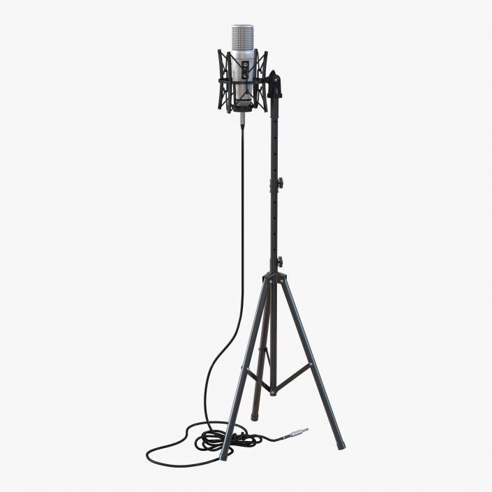 Studio Microphone and Stand 2 3D model