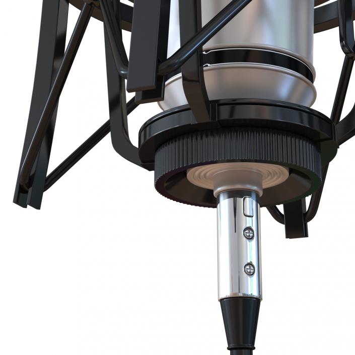 Studio Microphone and Stand 2 3D model