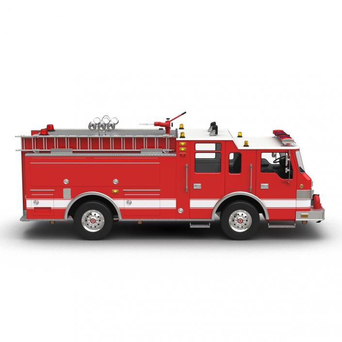 Fire Truck Apparatus 3 3D