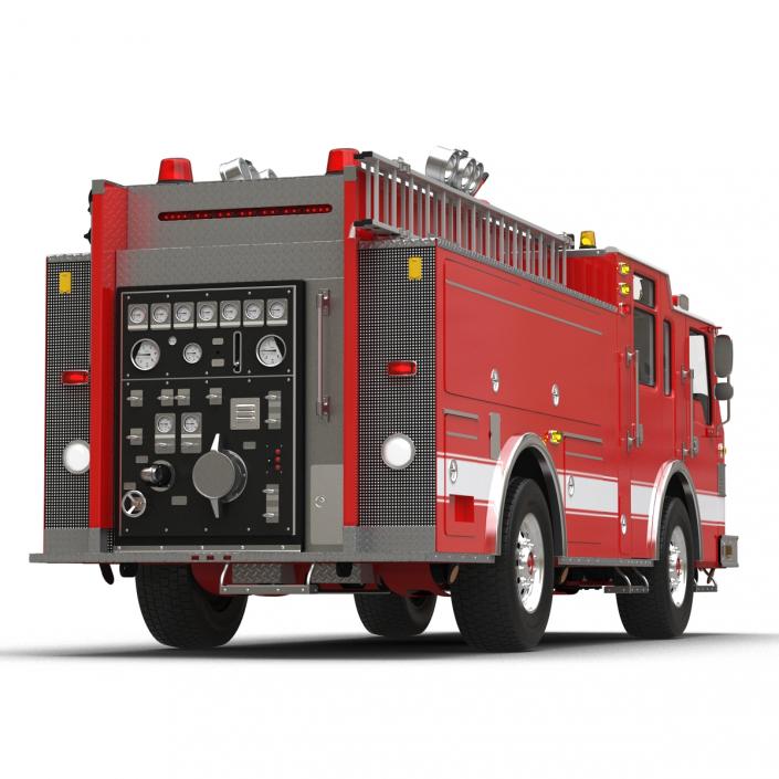 Fire Truck Apparatus 3 3D