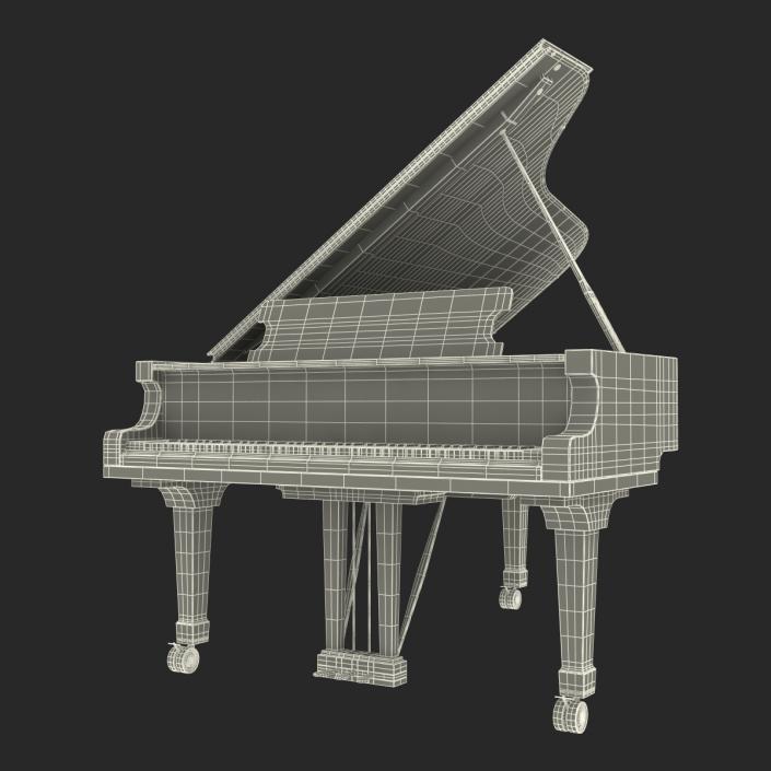 Grand Piano White 3D