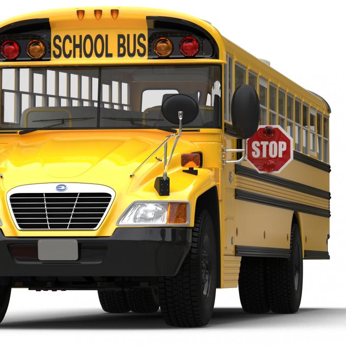 3D School Bus 2 Simple Interior model