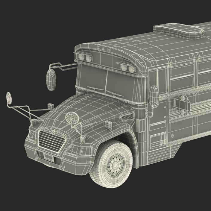3D School Bus 2 Simple Interior model