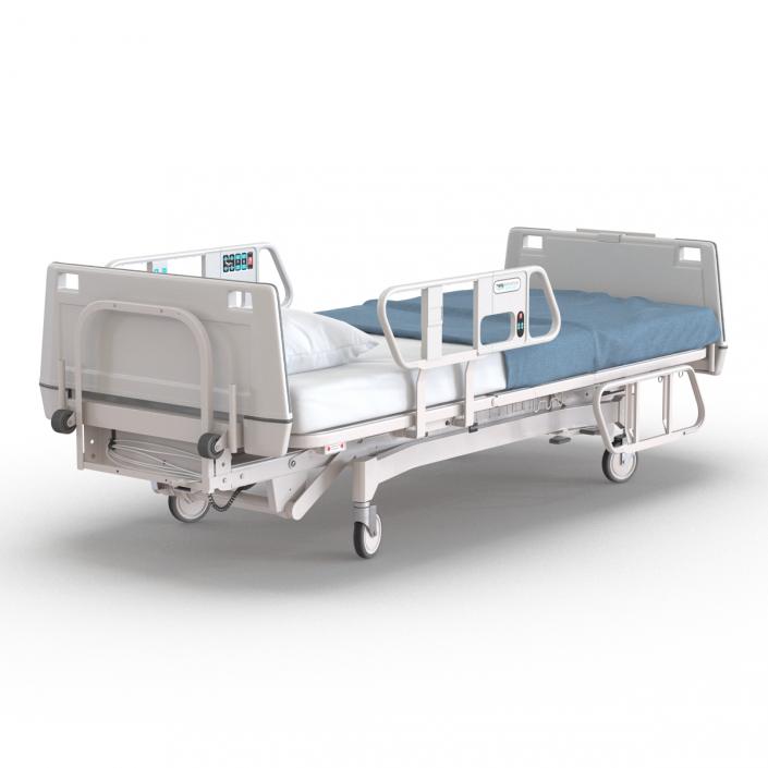 Hospital Bed Rigged 3D model
