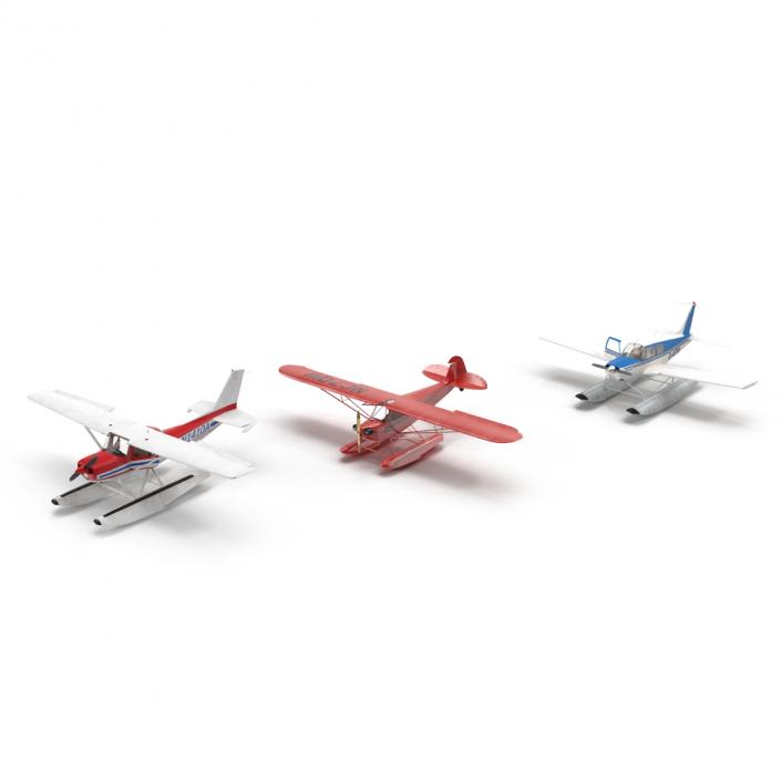 Seaplanes Rigged Collection 3D