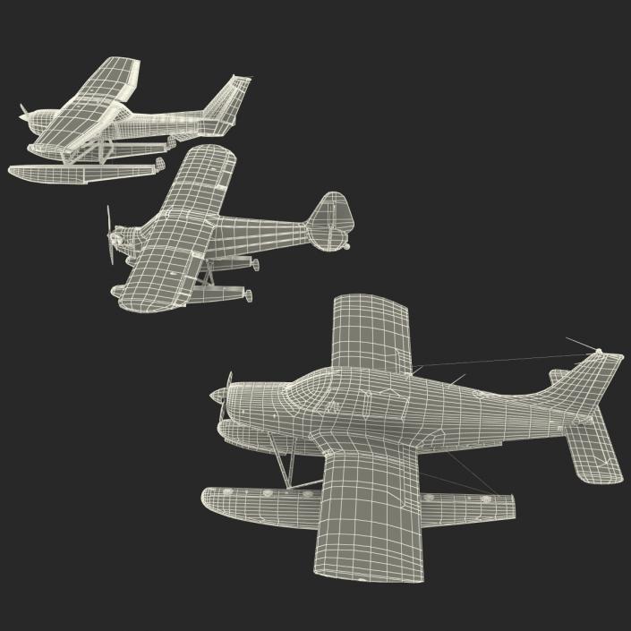 Seaplanes Rigged Collection 3D