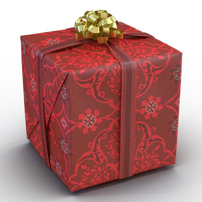 3D Giftbox 2 Red model