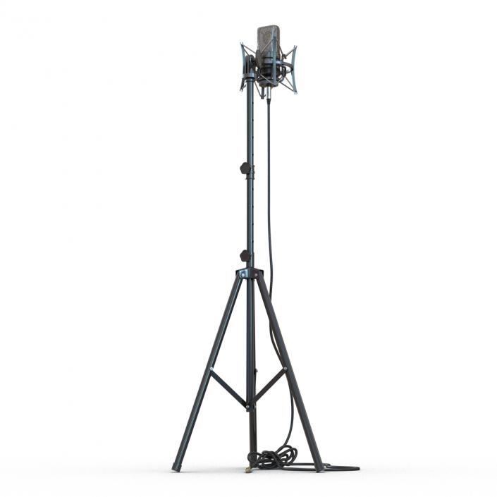 3D Condenser Microphone and Stand Generic model