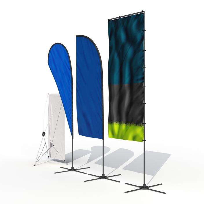 Banner Stands Generic Collection 3D
