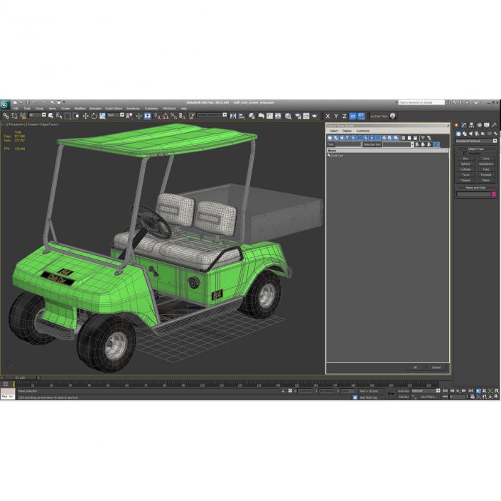 3D model Golf Cart Green