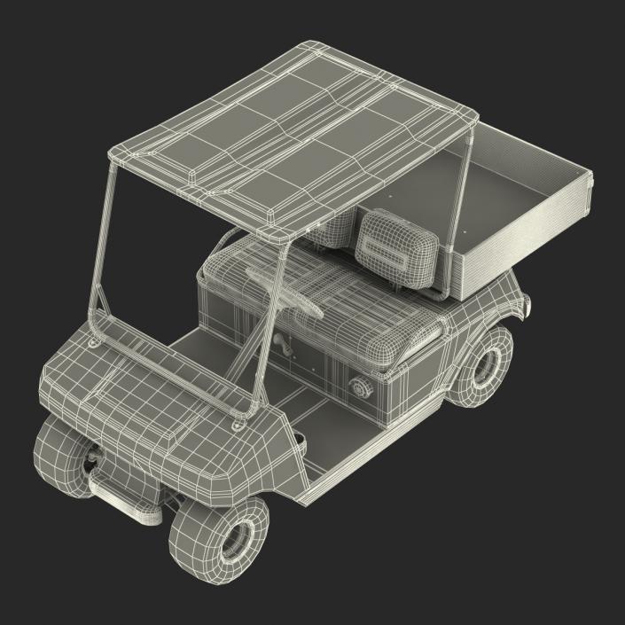 3D Golf Cart Red model