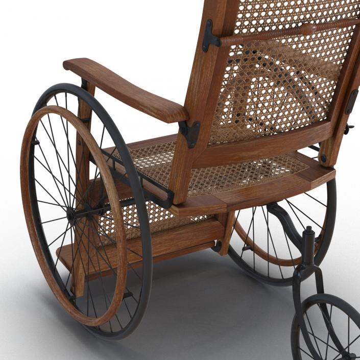 3D model Vintage Wheelchair Rigged
