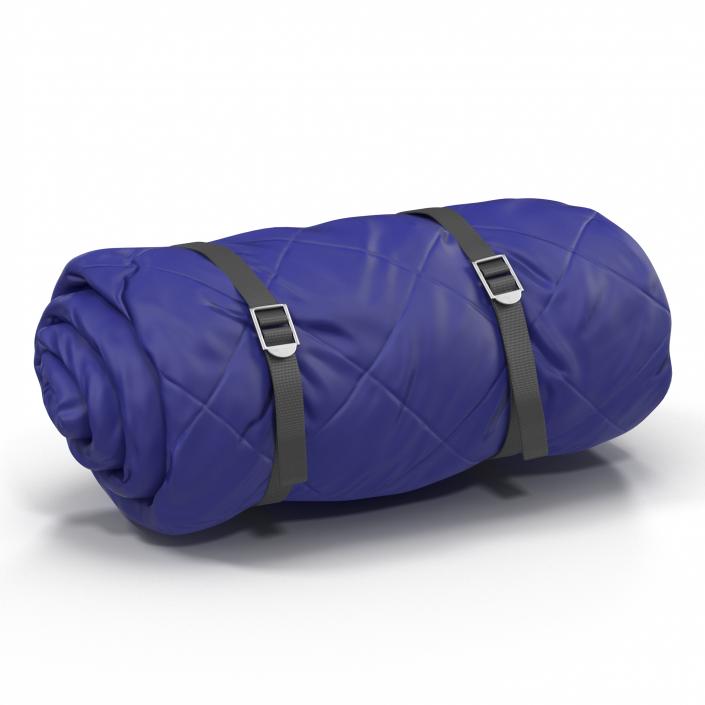 Folded Blue Sleeping Bag 3D model