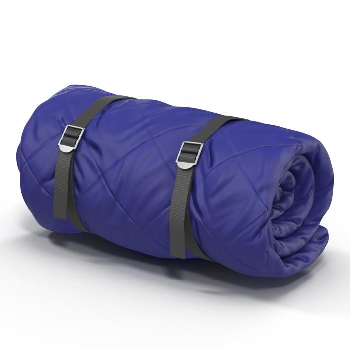 Folded Blue Sleeping Bag ~ 3D Model #90918388